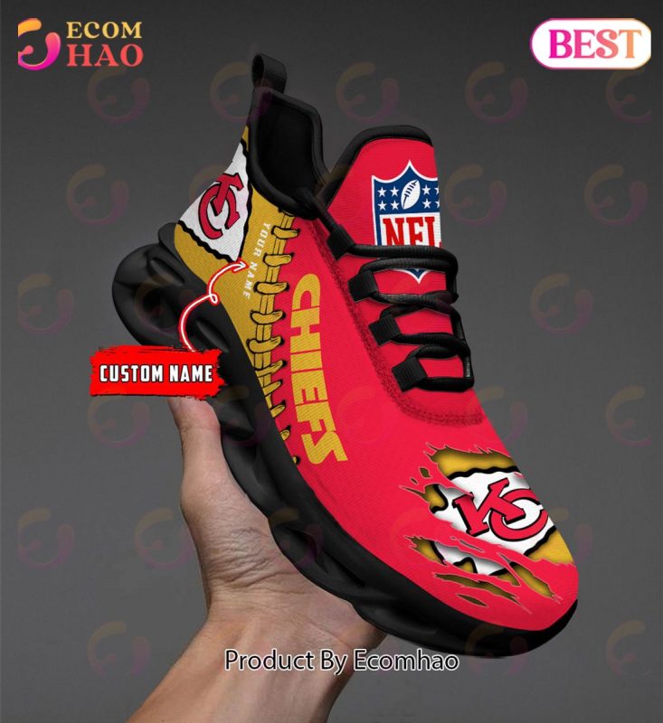 NFL Kansas City Chiefs Personalized Max Soul Shoes Custom Name ...