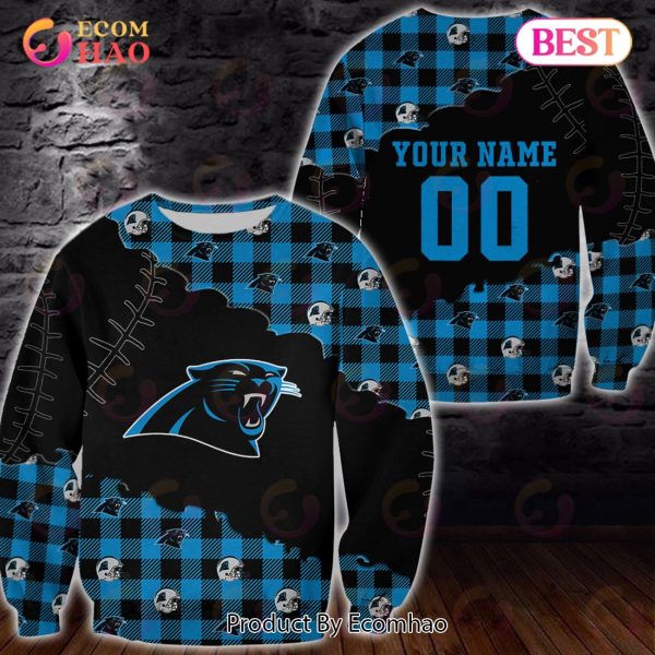 Personalized NFL Carolina Panthers 3D Flannel Hoodie