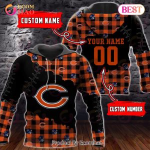 Personalized NFL Chicago Bears 3D Flannel Hoodie