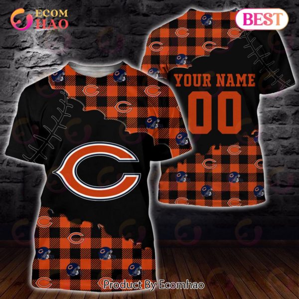 Personalized NFL Chicago Bears 3D Flannel Hoodie