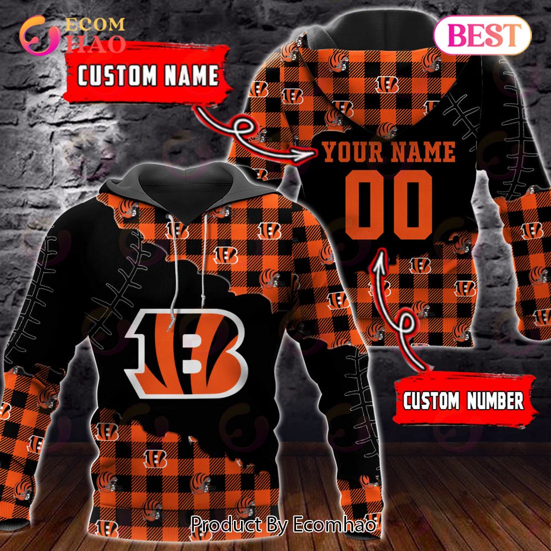 Personalized NFL Denver Broncos 3D Flannel Hoodie