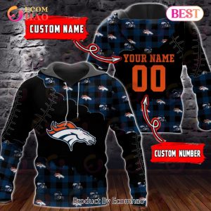 Personalized NFL Denver Broncos 3D Flannel Hoodie