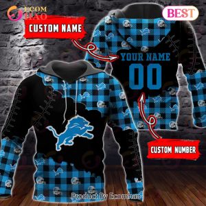 Personalized NFL Detroit Lions 3D Flannel Hoodie