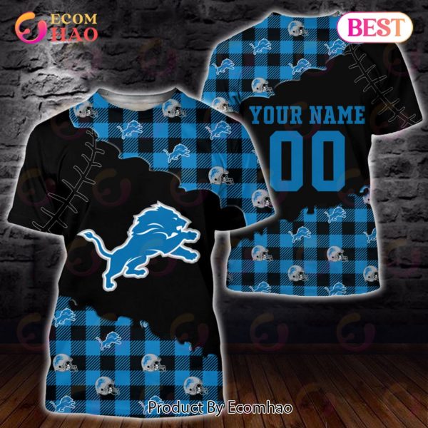 Personalized NFL Detroit Lions 3D Flannel Hoodie