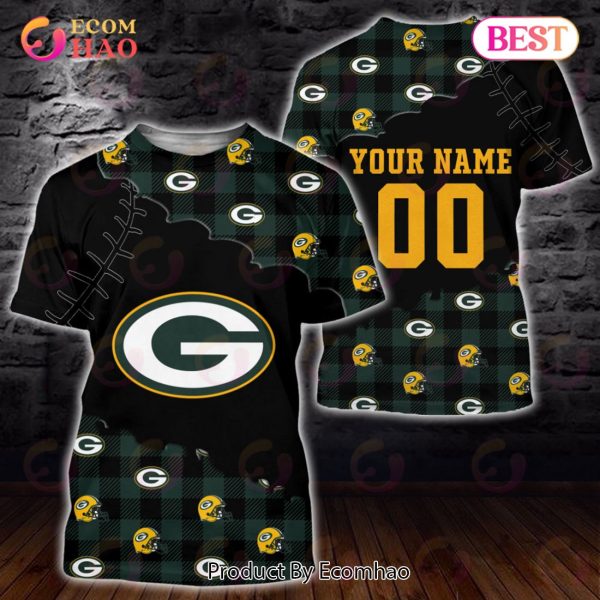 Personalized NFL Green Bay Packers 3D Flannel Hoodie