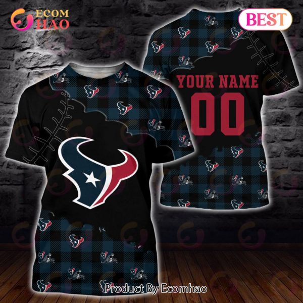 Personalized NFL Houston Texans 3D Flannel Hoodie