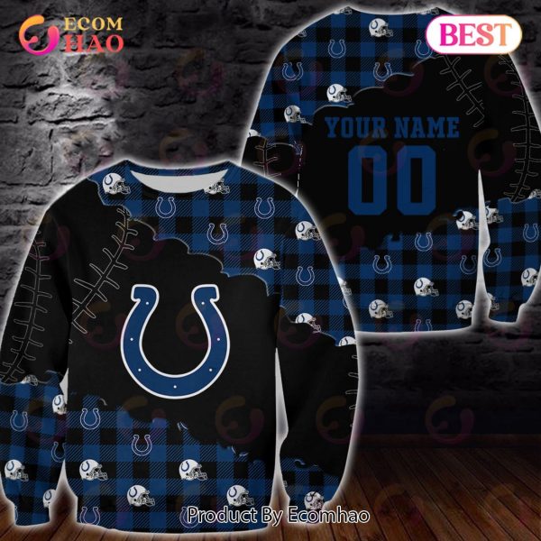 Personalized NFL Indianapolis Colts 3D Flannel Hoodie