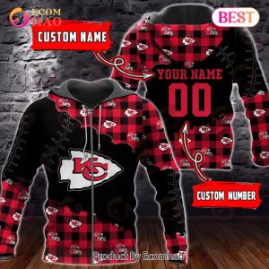 Personalized NFL Kansas City Chiefs 3D Flannel Hoodie
