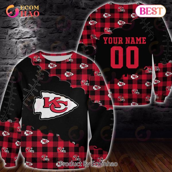 Personalized NFL Kansas City Chiefs 3D Flannel Hoodie