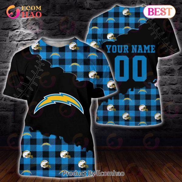 Personalized NFL Los Angeles Chargers 3D Flannel Hoodie