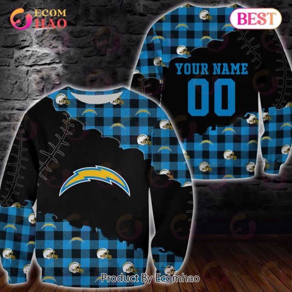 Personalized NFL Los Angeles Chargers 3D Flannel Hoodie