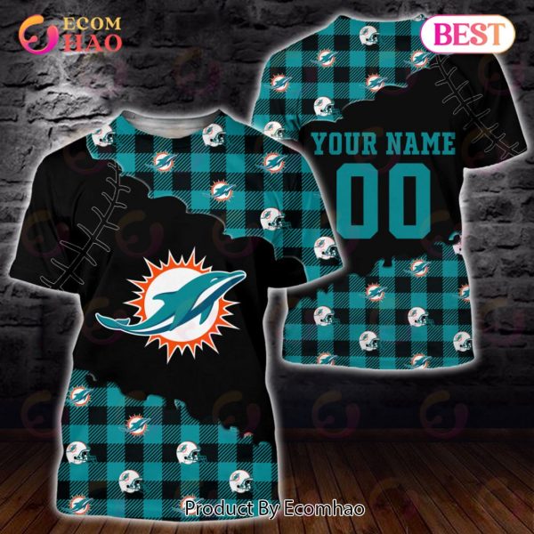 Personalized NFL Miami Dolphins 3D Flannel Hoodie