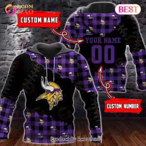 Personalized NFL Minnesota Vikings 3D Flannel Hoodie