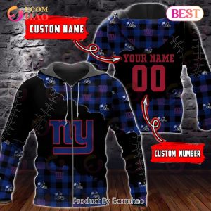 Personalized NFL New York Giants 3D Flannel Hoodie
