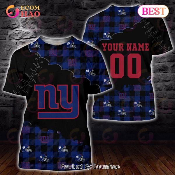 Personalized NFL New York Giants 3D Flannel Hoodie