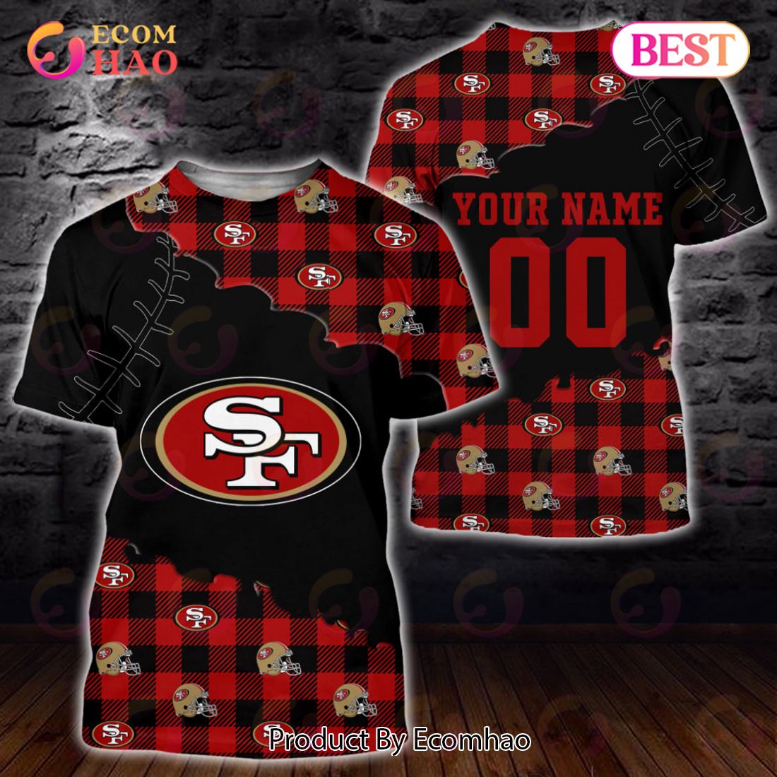 Personalized NFL San Francisco 49ers 3D Flannel Hoodie