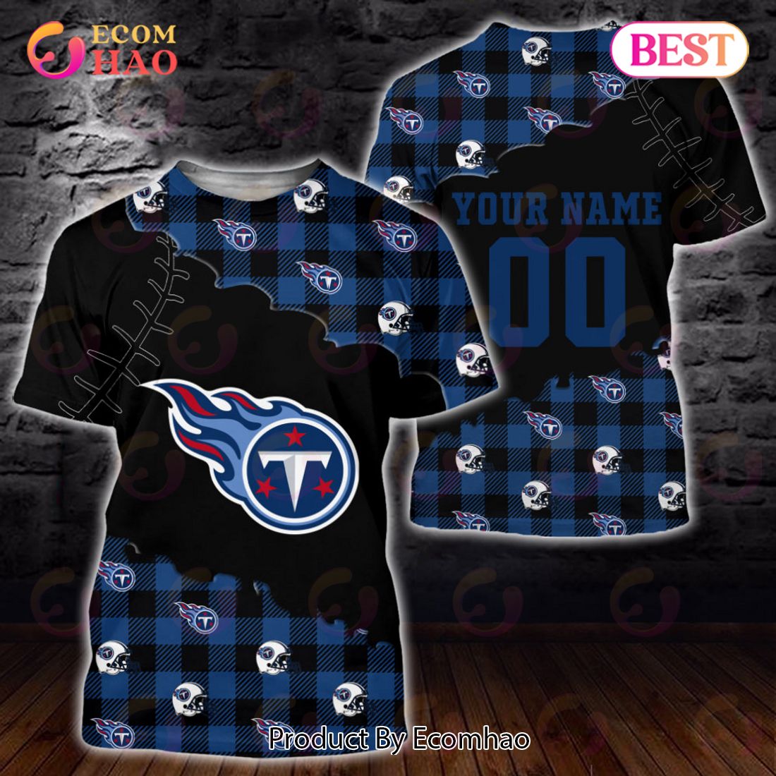 Personalized NFL Tennessee Titans 3D Flannel Hoodie