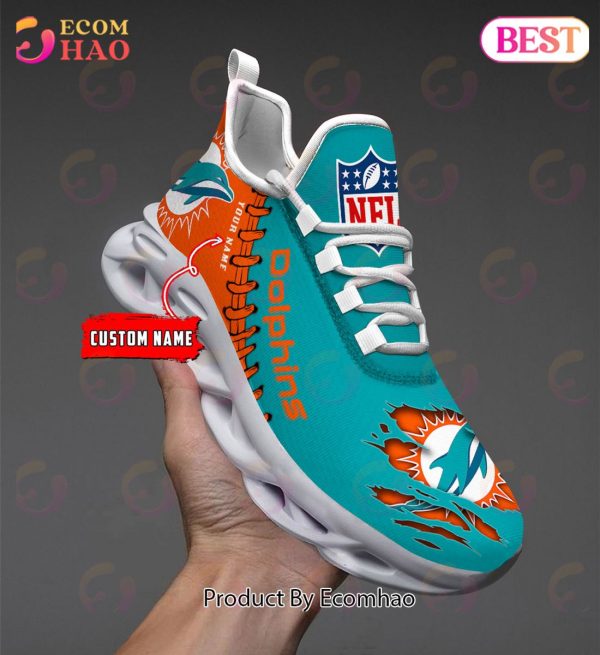 NFL Miami Dolphins Personalized Max Soul Shoes Custom Name