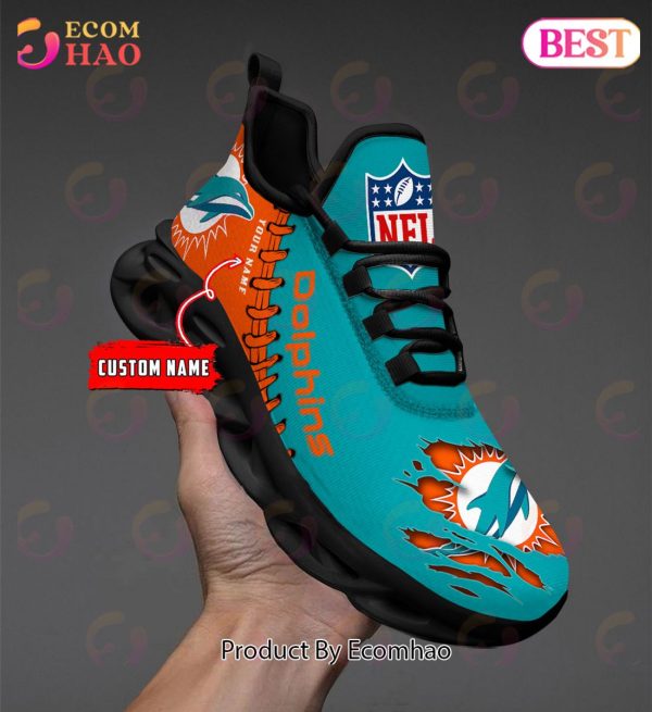 NFL Miami Dolphins Personalized Max Soul Shoes Custom Name