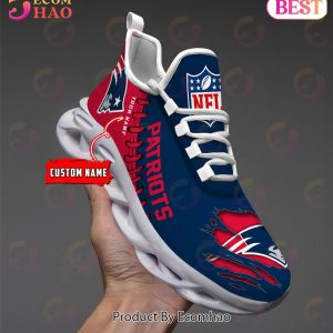NFL New England Patriots Personalized Max Soul Shoes Custom Name