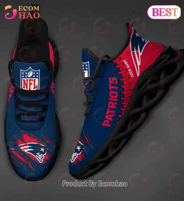 NFL New England Patriots Personalized Max Soul Shoes Custom Name