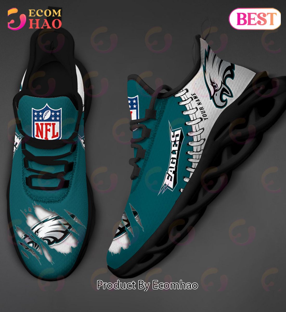 NFL Philadelphia Eagles Personalized Max Soul Shoes Custom Name