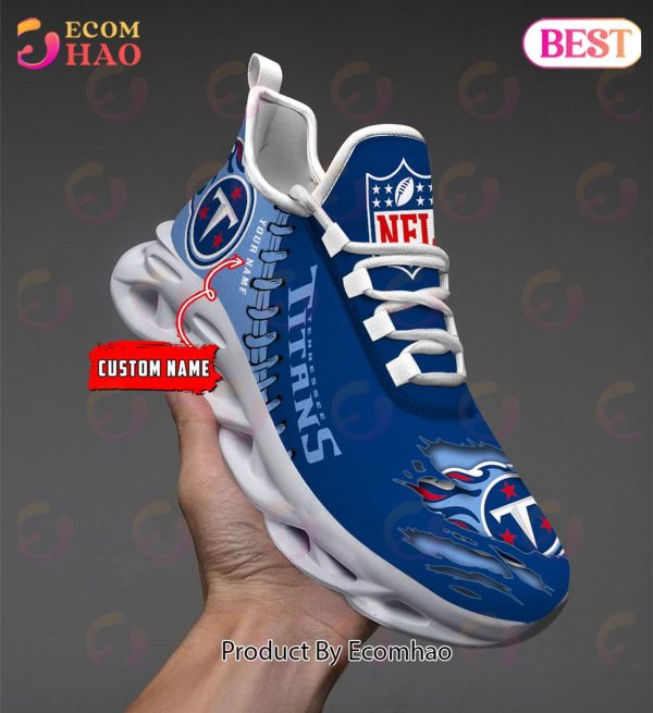 NFL Tennessee Titans  Personalized Max Soul Shoes Custom Name