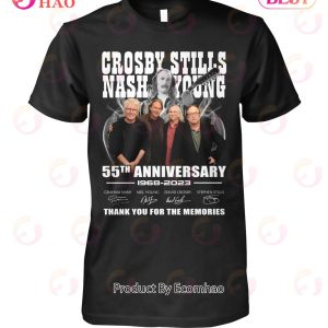 Crosby, Stills, Nash & Young 55th Anniversary 1968 - 2023 Thank You For The Memories T-Shirt