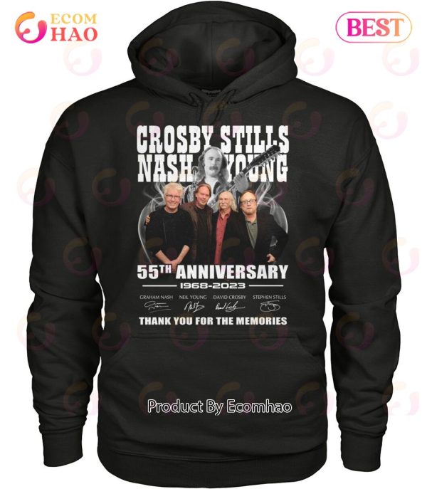 Crosby, Stills, Nash & Young 55th Anniversary 1968 – 2023 Thank You For The Memories T-Shirt