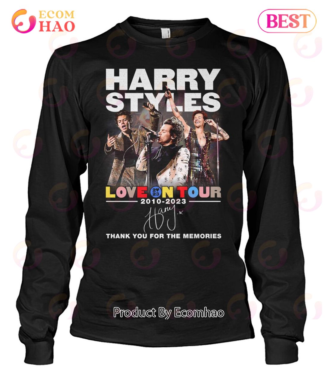 Harry Styles Love On Tour 2010 - 2023 Thank You For The Memories T-Shirt
