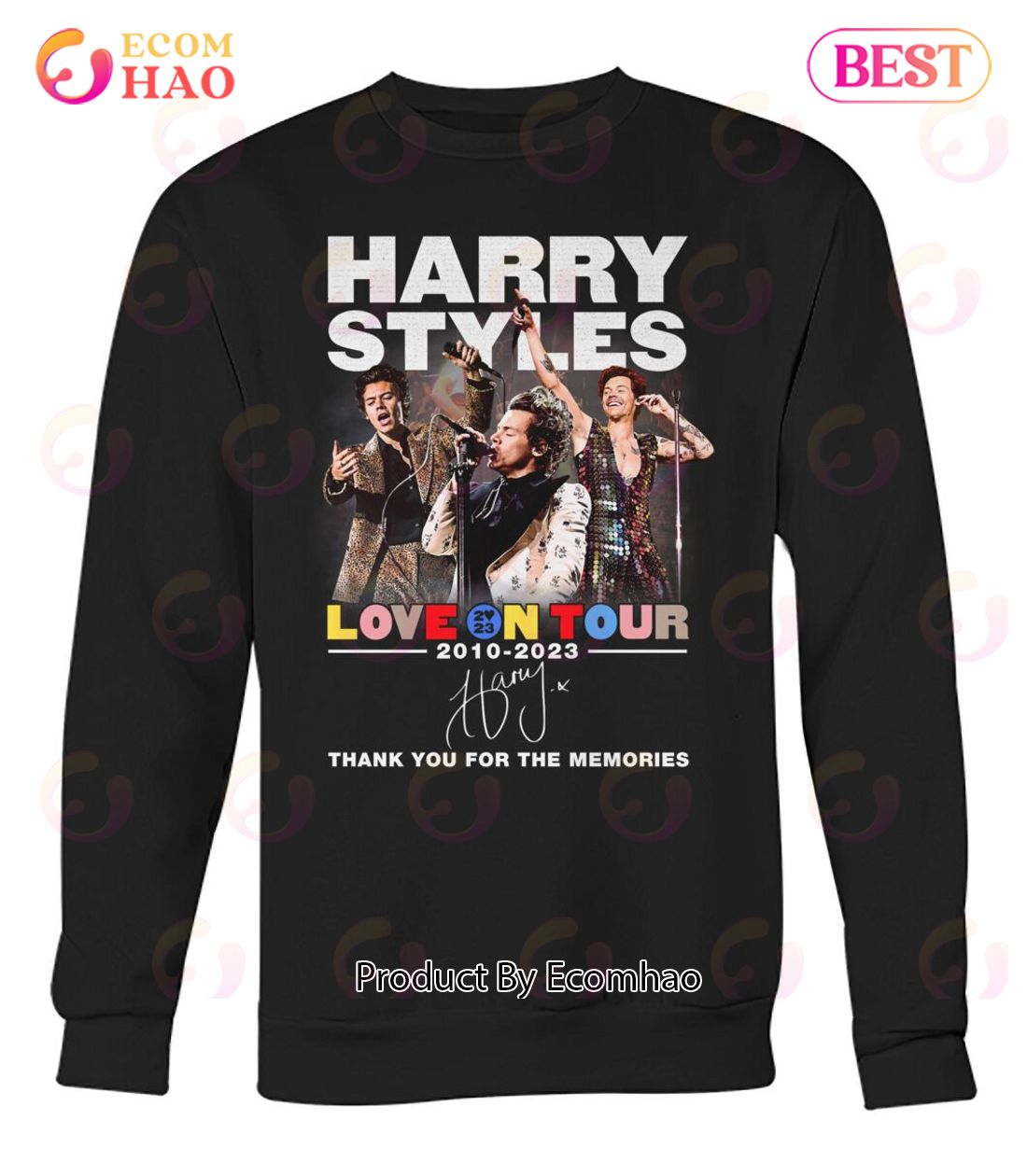 Harry Styles Love On Tour 2010 - 2023 Thank You For The Memories T-Shirt
