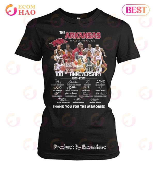 The Arkansas Razorbacks 100th Anniversary 1923 – 2023 Thank You For The Memories T-Shirt