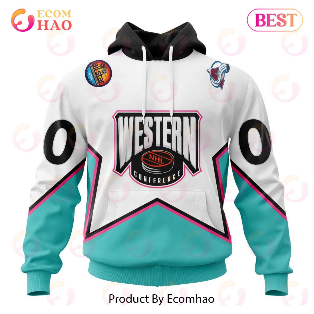 NHL Colorado Avalanche All-Star Western Conference 3D Hoodie