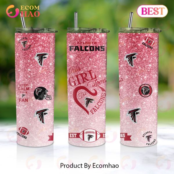 NFL Atlanta Falcons This Girl Love Football Skinny Tumbler