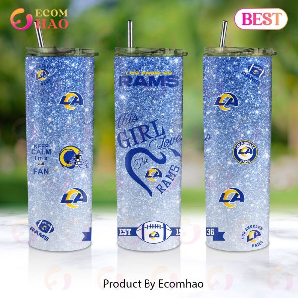 NFL Los Angeles Rams This Girl Love Football Skinny Tumbler