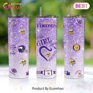 NFL Minnesota Vikings This Girl Love Football Skinny Tumbler