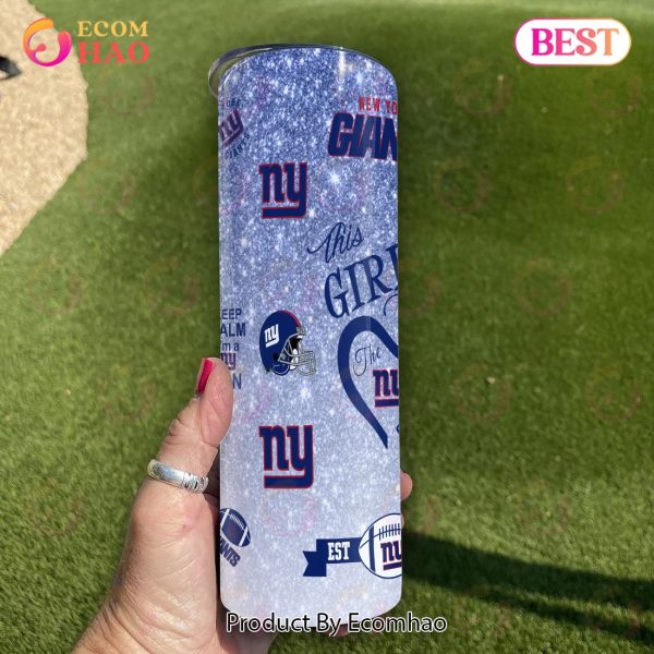 NFL New York Giants This Girl Love Football Skinny Tumbler