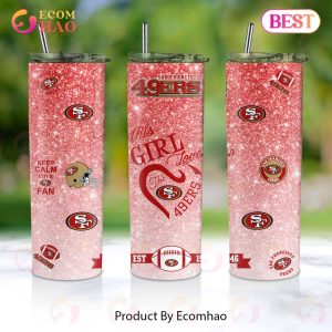 NFL San Francisco 49ers This Girl Love Football Skinny Tumbler