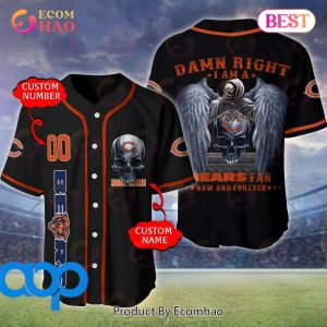Chicago Bears NFL 3D Personalized Baseball Jersey