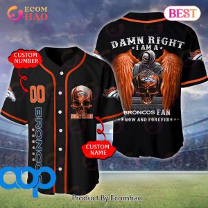 Denver Broncos NFL 3D Personalized Baseball Jersey