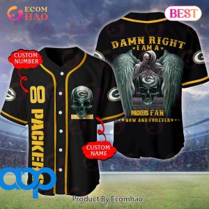 Green Bay Packers NFL 3D Personalized Baseball Jersey