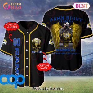 Los Angeles Rams NFL 3D Personalized Baseball Jersey