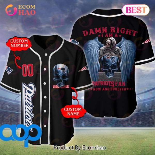 New England Patriots NFL 3D Personalized Baseball Jersey