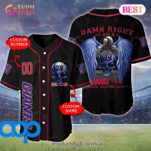 New York Giants NFL 3D Personalized Baseball Jersey