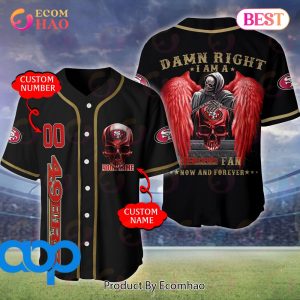 San Francisco 49ers NFL 3D Personalized Baseball Jersey