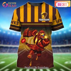 Hawks Hawthorn Personalized Name 3D T-Shirt