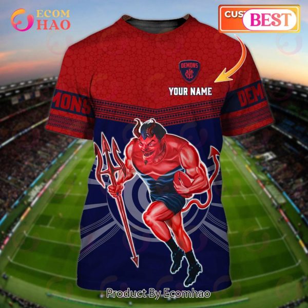 Melbourne Demons Personalized Name 3D T-Shirt