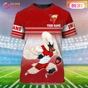 Sydney Swans Personalized Name 3D T-Shirt