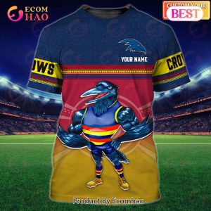 The Crows Adelaide Personalized Name 3D T-Shirt