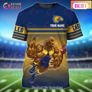 West Coast Eagles Personalized Name 3D T-Shirt